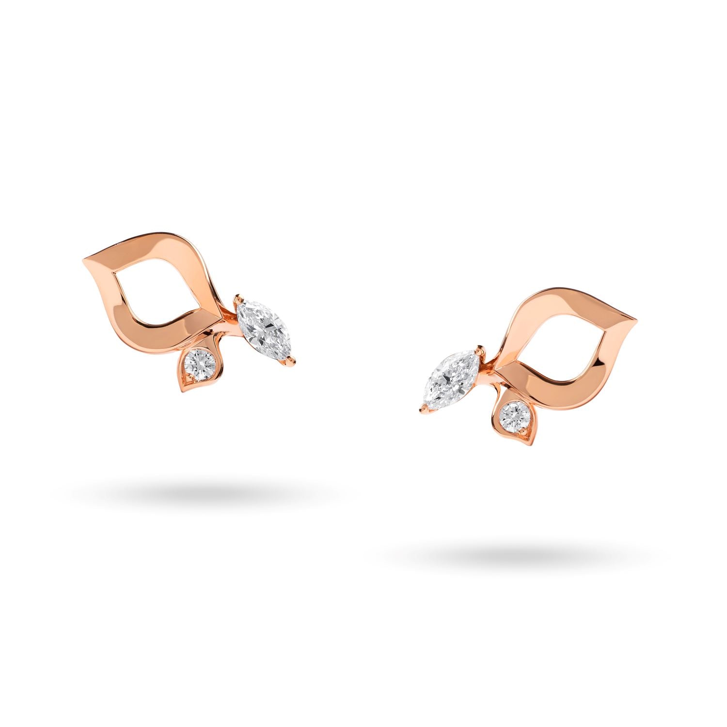 小号玫瑰金耳环