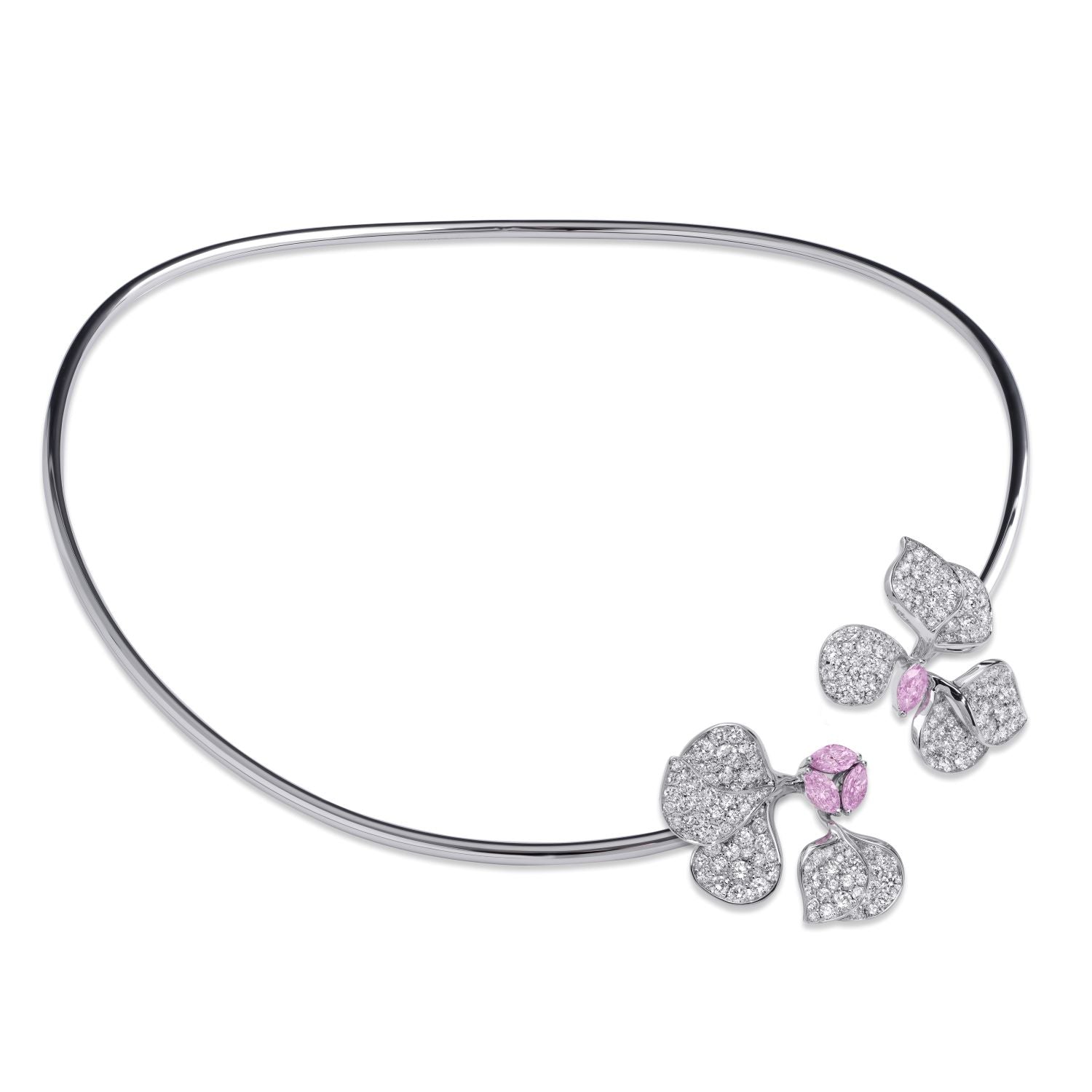 flexible Choker with pink sapphire