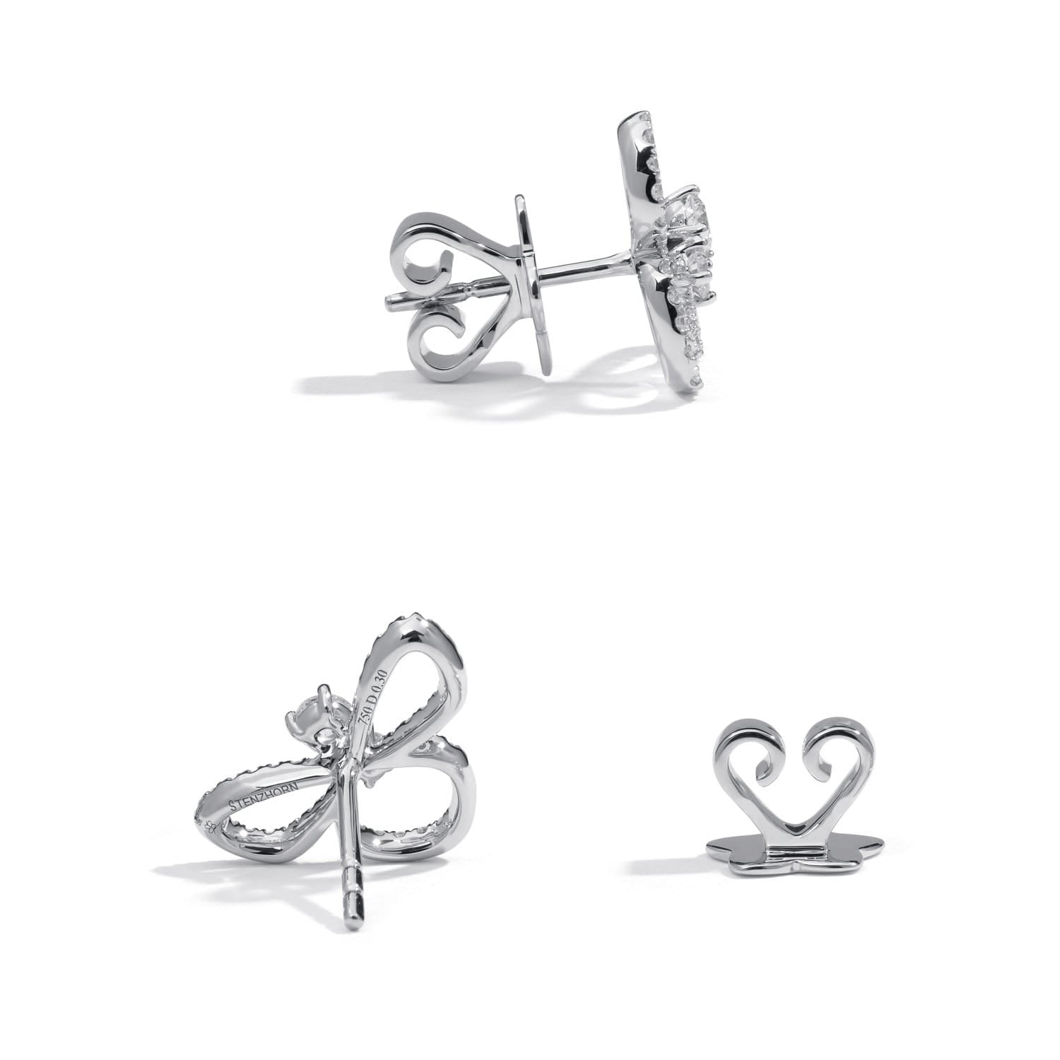 Bienen-Ohrringe mit Diamanten