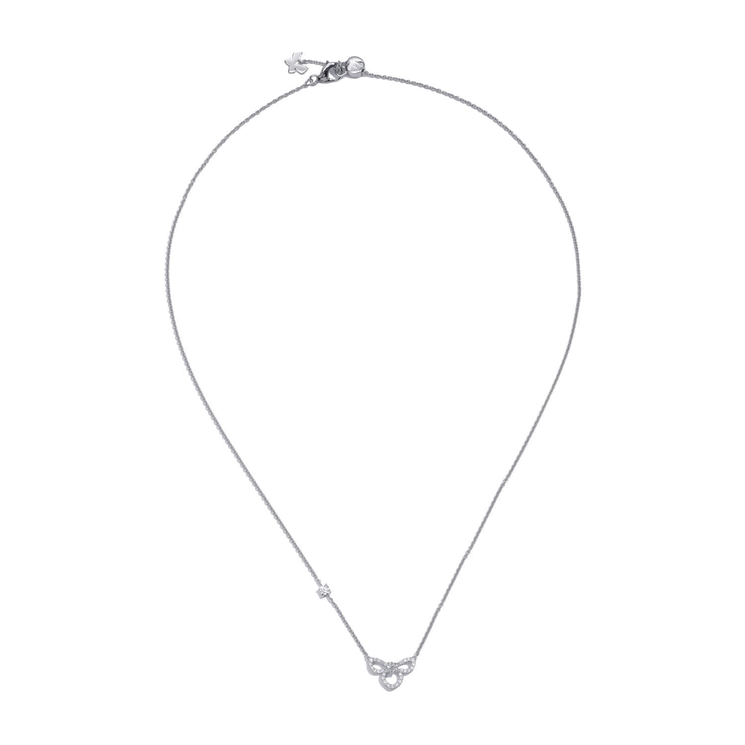 kleine Bienenhalskette mit Diamanten