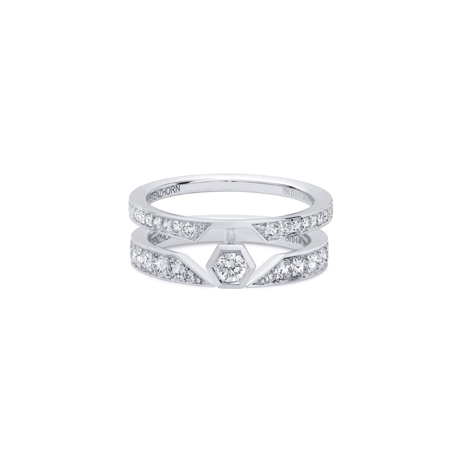 Open Pavé Diamond Ring