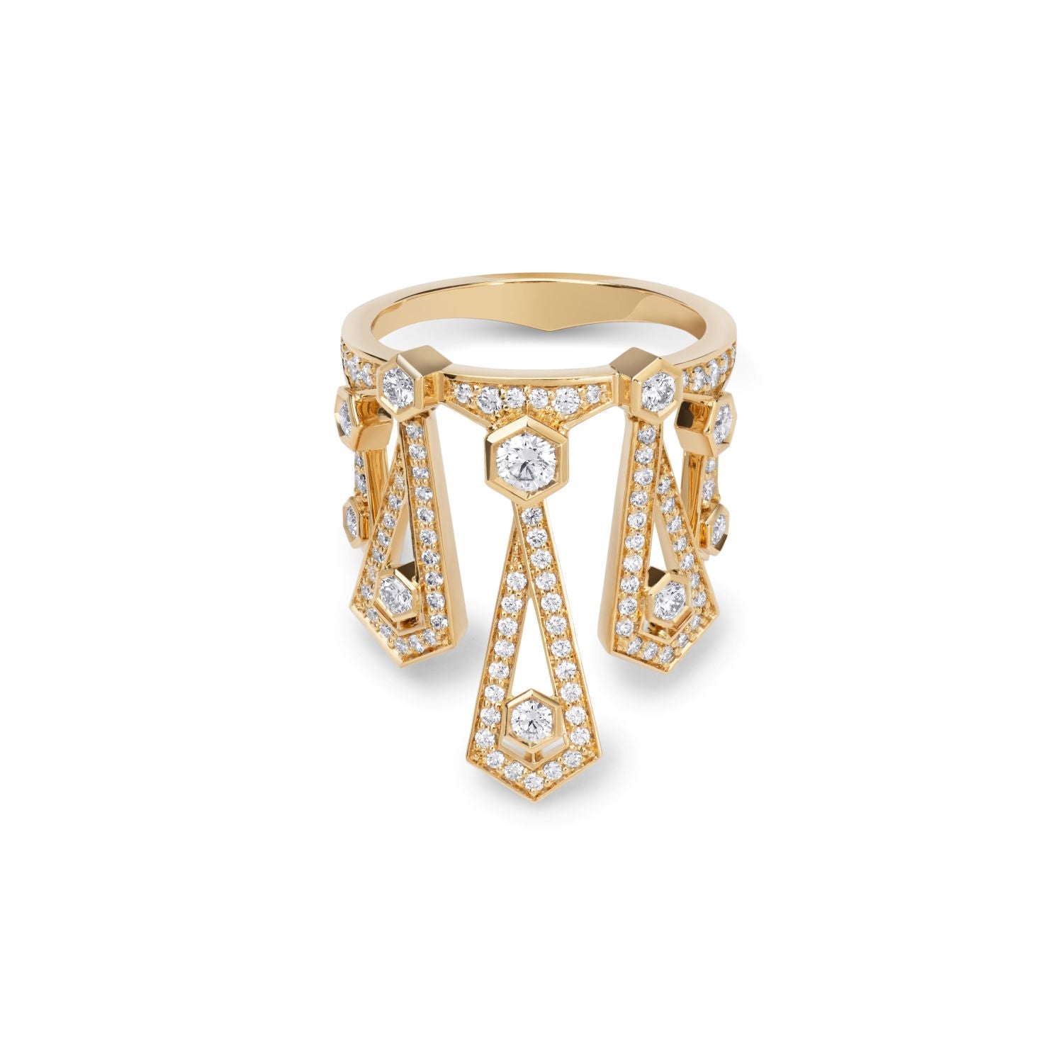 Goldring mit Diamanten