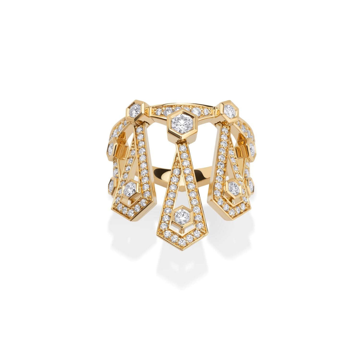 Goldring mit Diamanten