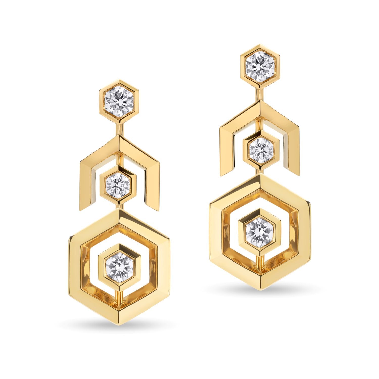 Diamond HAlo Drop Earrings