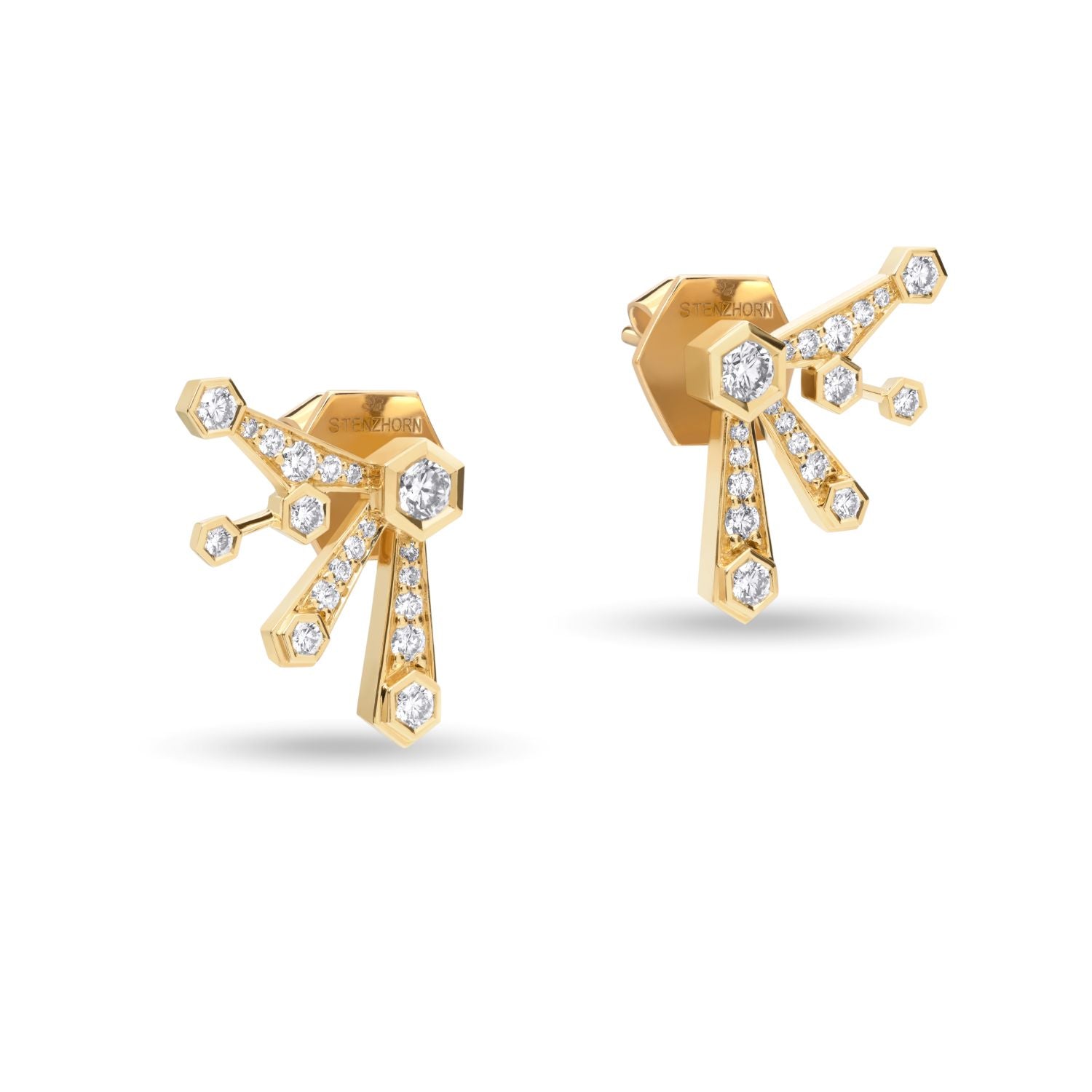 small Gold Earring with diamonds
