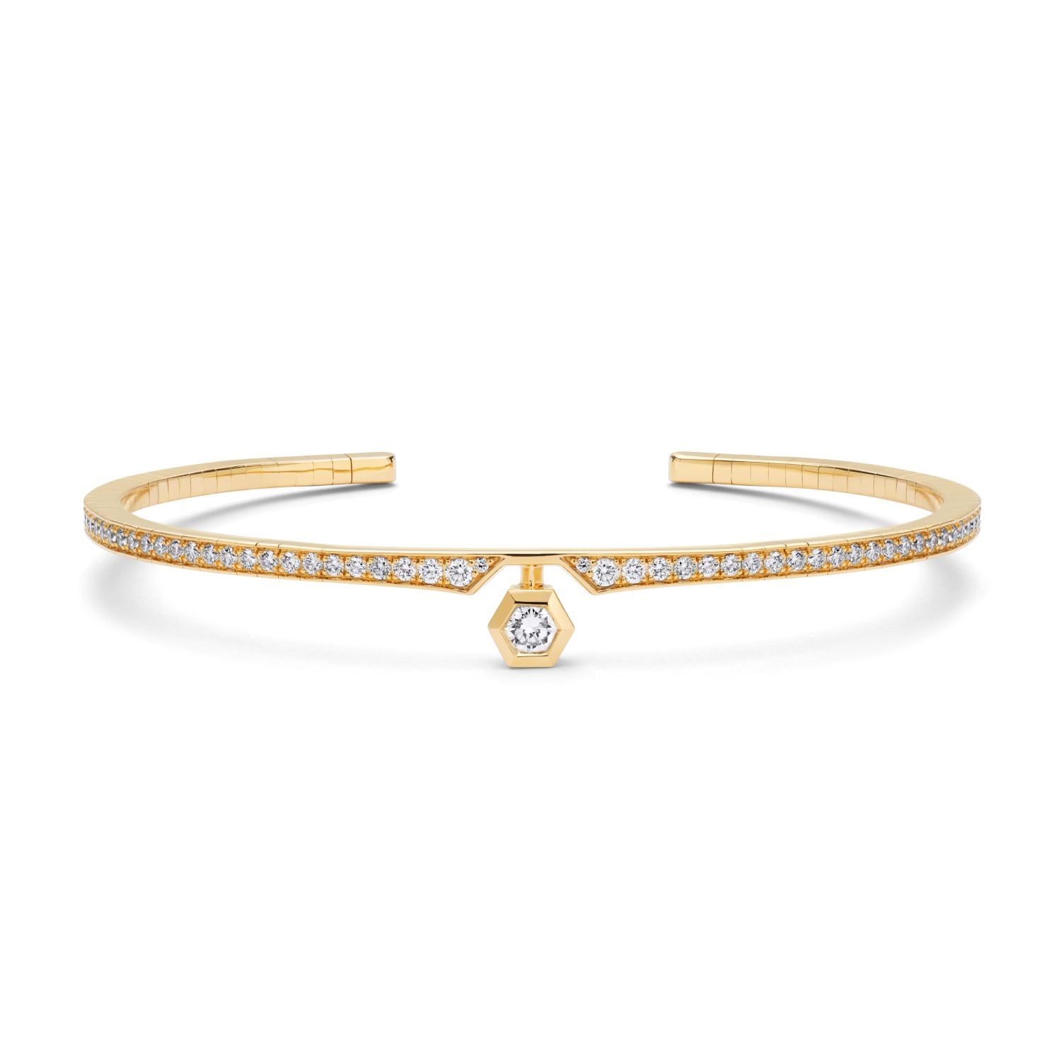 Flexibler Stern-Armreif mit Diamanten