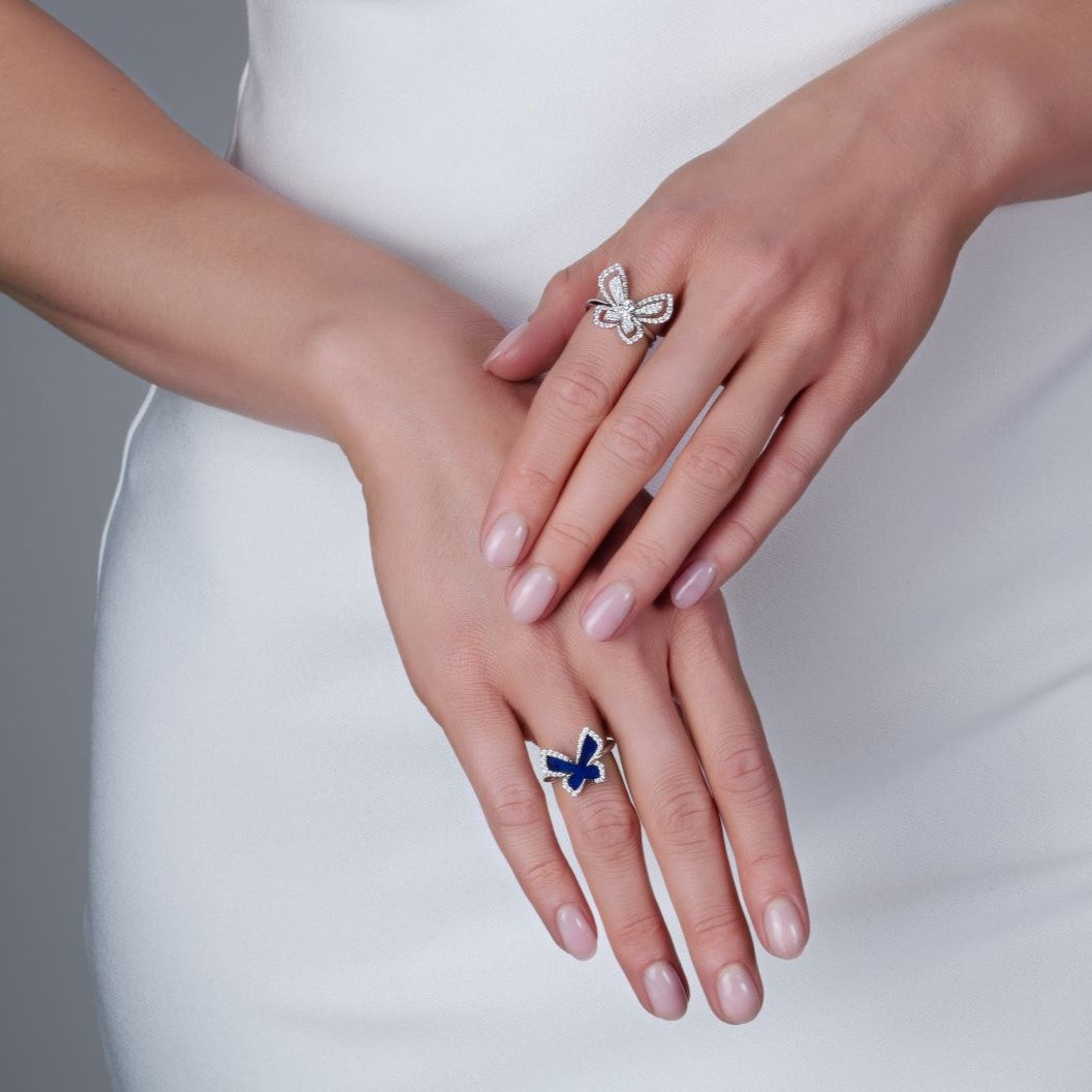 PICCOLE SONATE Butterfly Ring with Lapis Lazuli