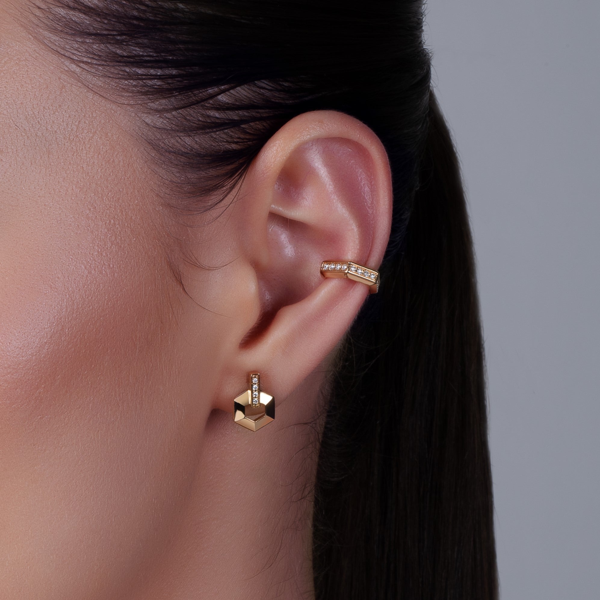 HONEY HONEY Ear Cuff mit Diamanten